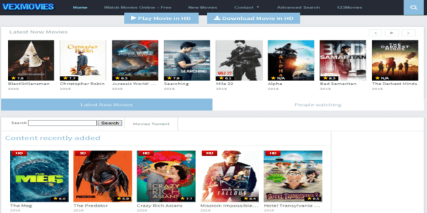 VexMovies free streaming site