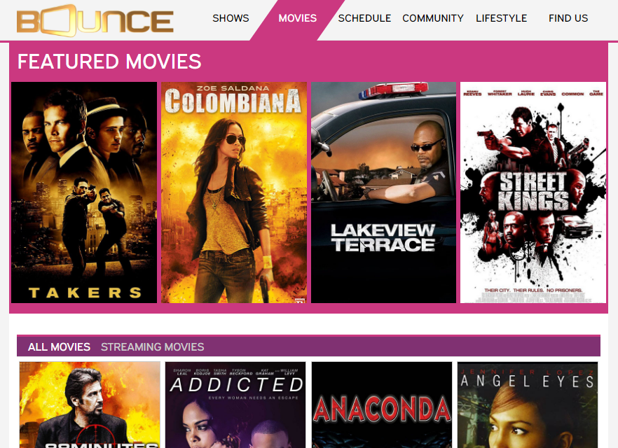 Bounce TV free streaming site
