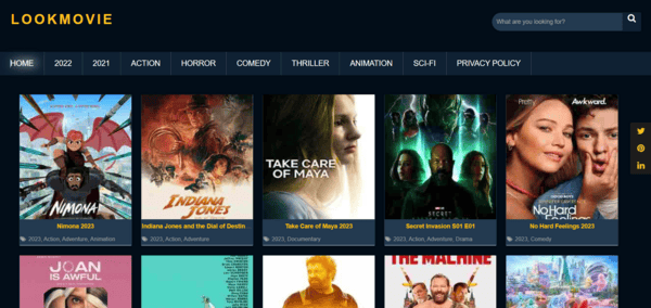 LookMovie homepage