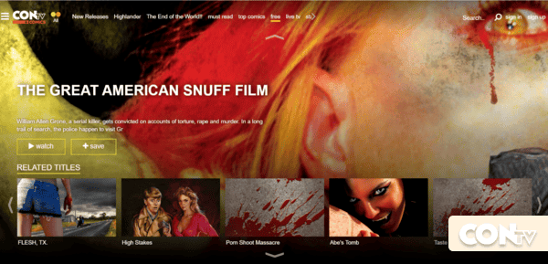 CONtv homepage