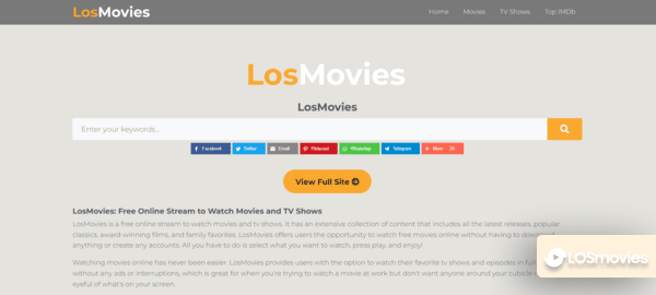 LosMovies homepage