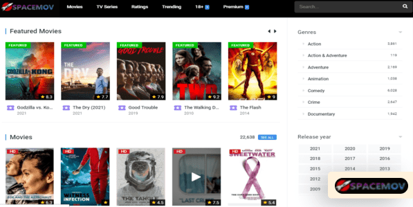 SpaceMov homepage