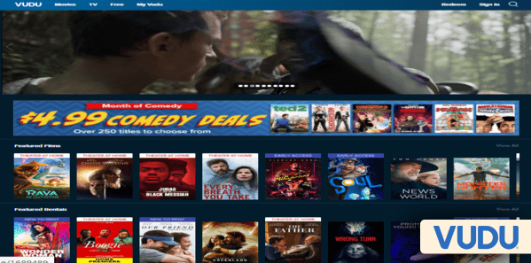 Vudu homepage