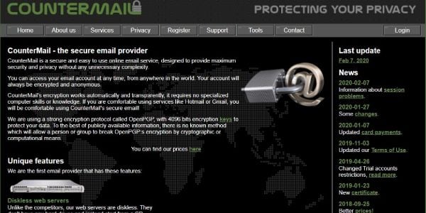 CounterMail homepage