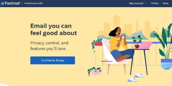 FastMail homepage