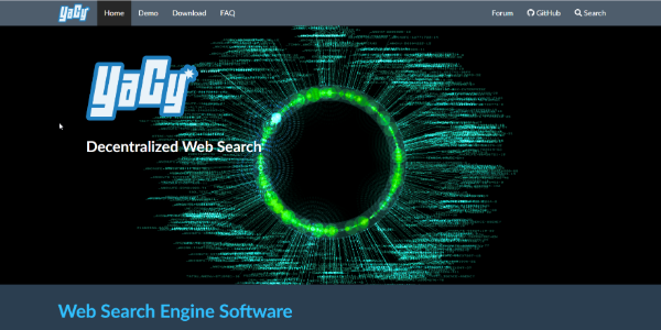 Yacy homepage