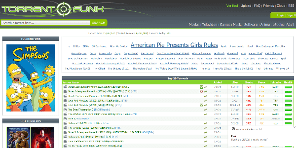 TorrentFunk homepage