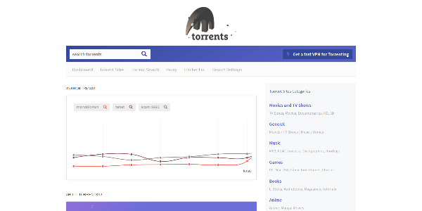 Torrents homepage