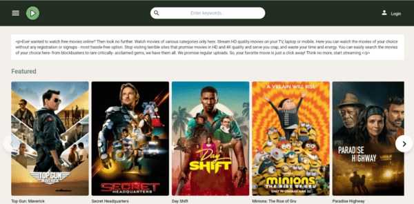 Cineb homepage
