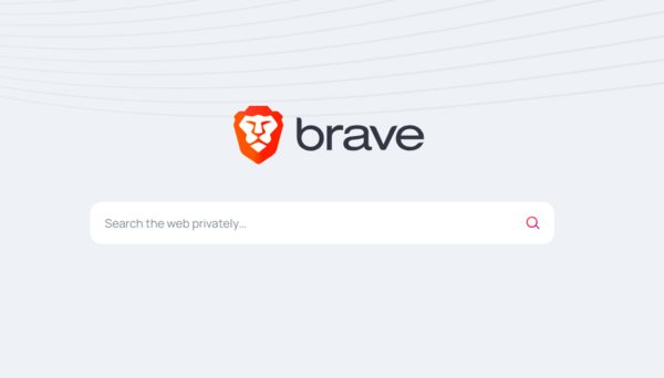 Brave search engine homepage