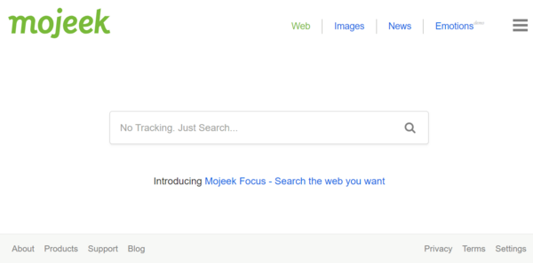 Mojeeek homepage