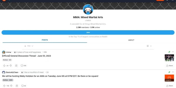 Reddit homepage