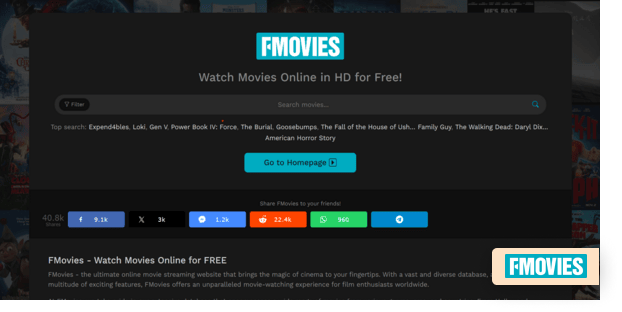 FMovies homepage